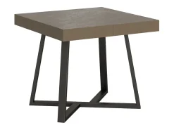 Mesa extensible 90/194x90 cm Zeplir gris paloma patas antracita