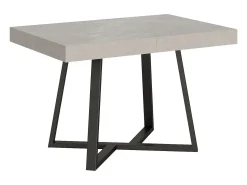 Mesa extensible 120/204x80 cm Zeplir cachemira patas antracita