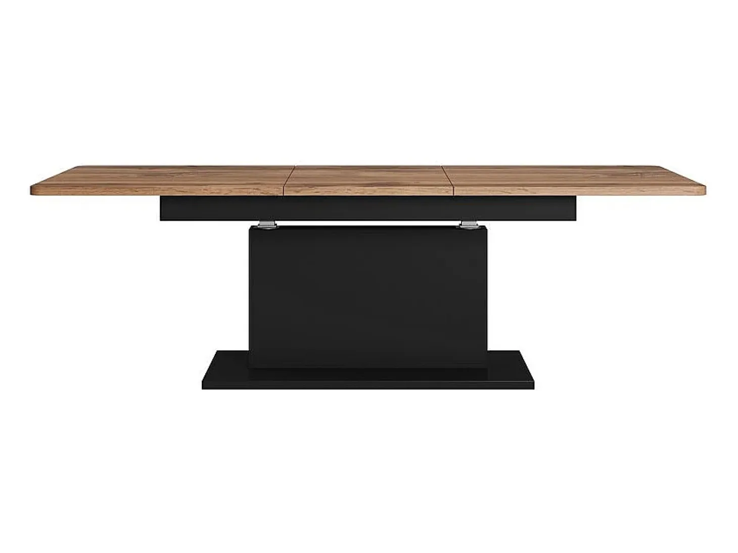 Mesa extensible y regulable en altura ALLAN negra y roble