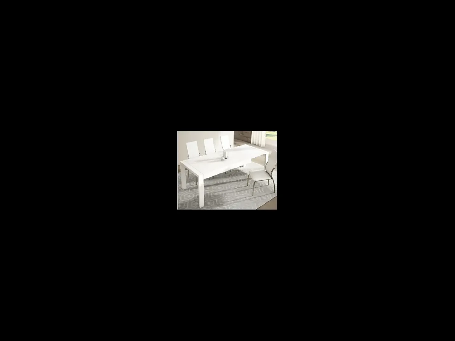 Mesa extensible Zujar acabado blanco . 130/200 x 90 cm x 76 cm