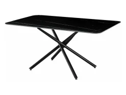 Mesa Fija de Comedor con Acabado Marmol 160cm, Gris