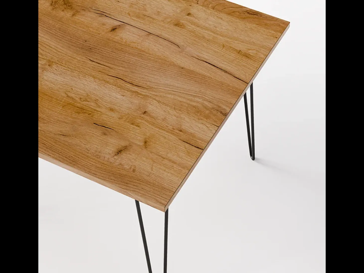 Mesa HAIRPIN 90 x 90 cm para cocina, salón, comedor Roble Craft