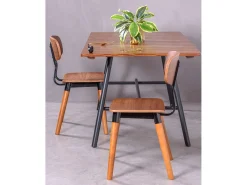 Mesa industrial de alta gama en madera de teca maciza - Fare - Teca