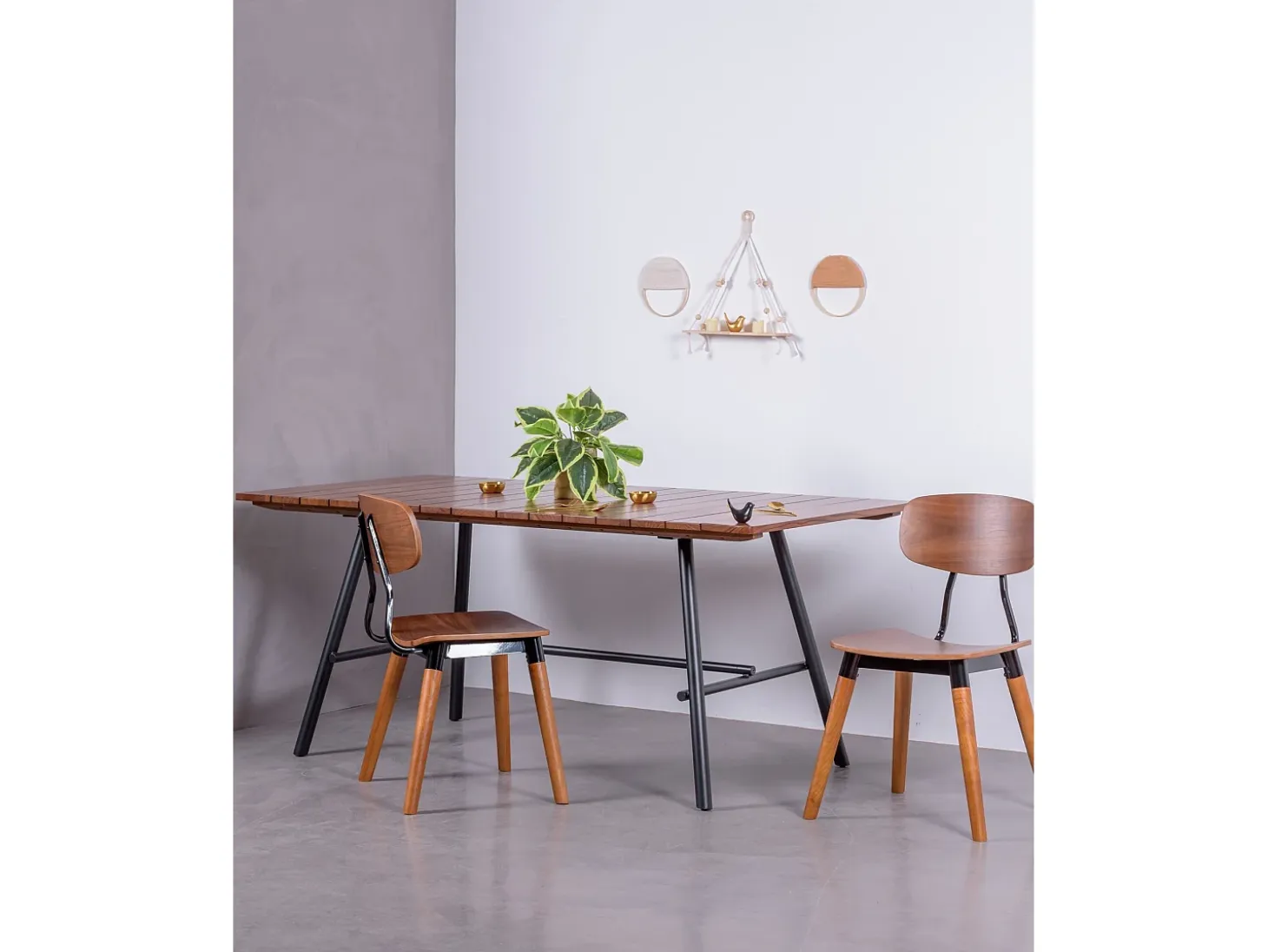 Mesa industrial de alta gama en madera de teca maciza - Fare - Teca