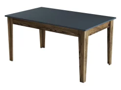 Mesa Kailua B100, Antracita|Nuez, 75x88x145cm, Aglomerado laminado