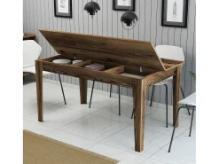 Mesa Kailua B100, Nuez, 75x88x145cm, Aglomerado laminado