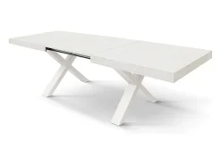 Mesa madera fresno blanco,patas antracita,ext.180x90-260x90cm - AMALFI