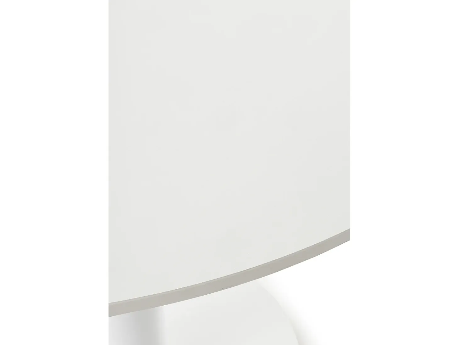 Mesa melamina blanca 100 diametro, pie central metálico blanco