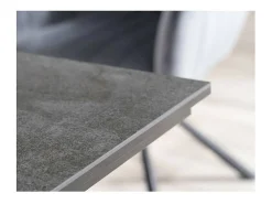 Mesa metálica extensible Erol efecto mármol gris 180-260cm