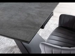 Mesa metálica extensible Erol efecto mármol gris 180-260cm