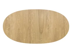 Mesa ovalada extensible de 6/8 personas en madera clara de 170/200 cm - Eddy