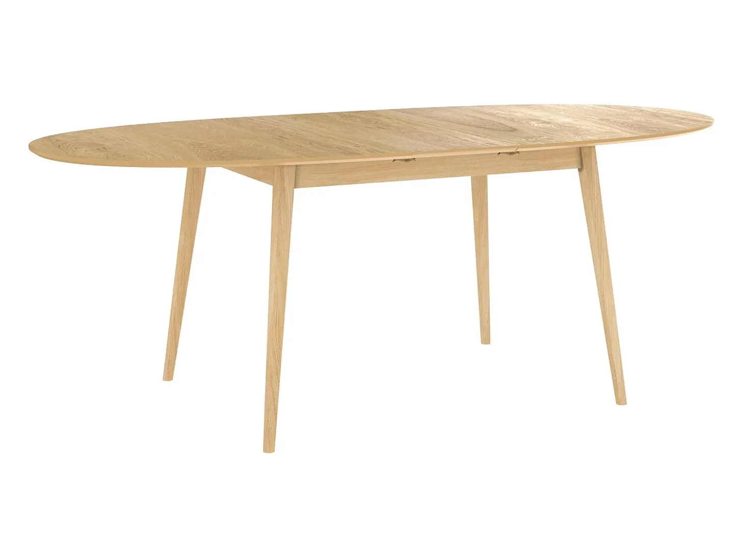 Mesa ovalada extensible de 6/8 personas en madera clara de 170/200 cm - Eddy