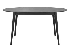 Mesa ovalada para 6 personas en madera negra 150 cm - Eddy