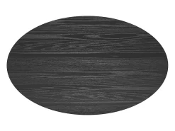 Mesa ovalada para 6 personas en madera negra 150 cm - Eddy