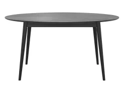 Mesa ovalada para 6 personas en madera negra 150 cm - Eddy