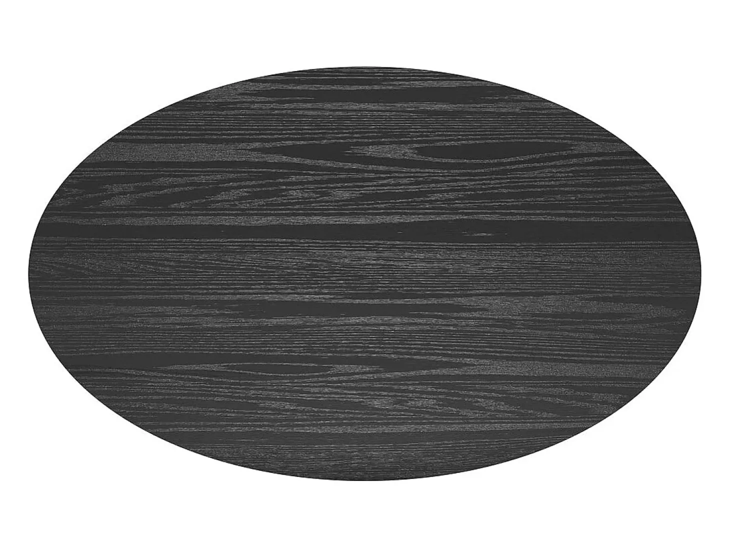 Mesa ovalada para 6 personas en madera negra 150 cm - Eddy