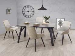 Mesa para 4/6 personas gris 160x90 cm