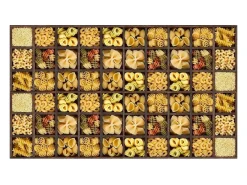 Mesa para cocina, comedor fija Md-Roma acabado cristal decorado, 105cm(ancho) 75cm(altura)