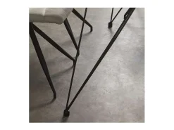 Mesa para cocina, comedor Md-Sally tapa cristal transparente, 140cm(ancho) 75cm(altura) 90