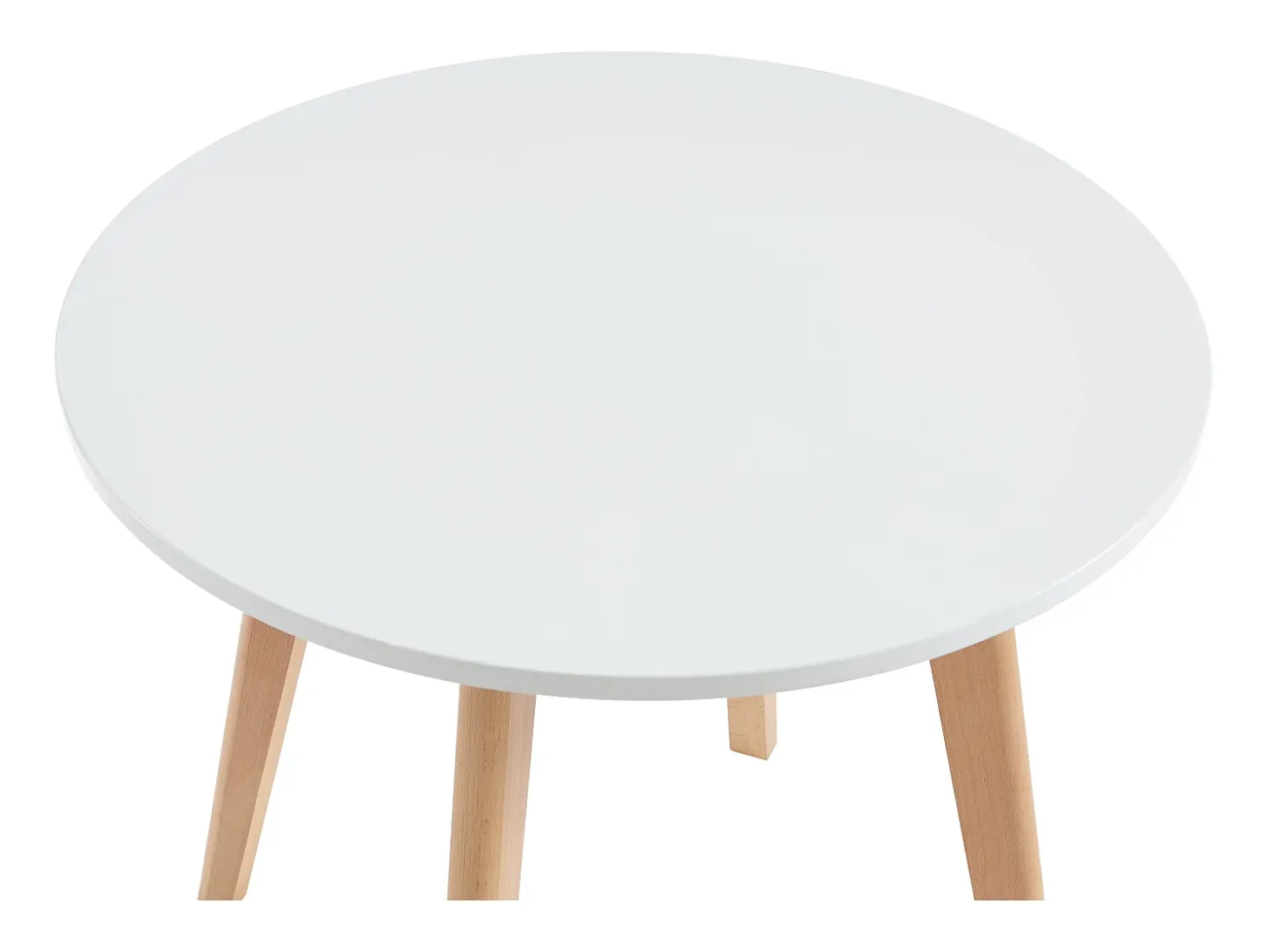 Mesa para niños de MDF y haya - blanco y natural - LOULOUNE