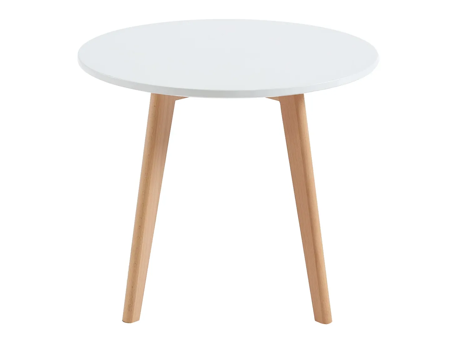 Mesa para niños de MDF y haya - blanco y natural - LOULOUNE