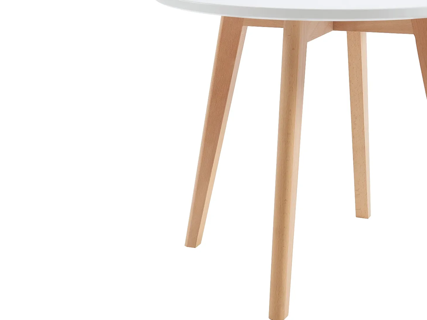 Mesa para niños de MDF y haya - blanco y natural - LOULOUNE