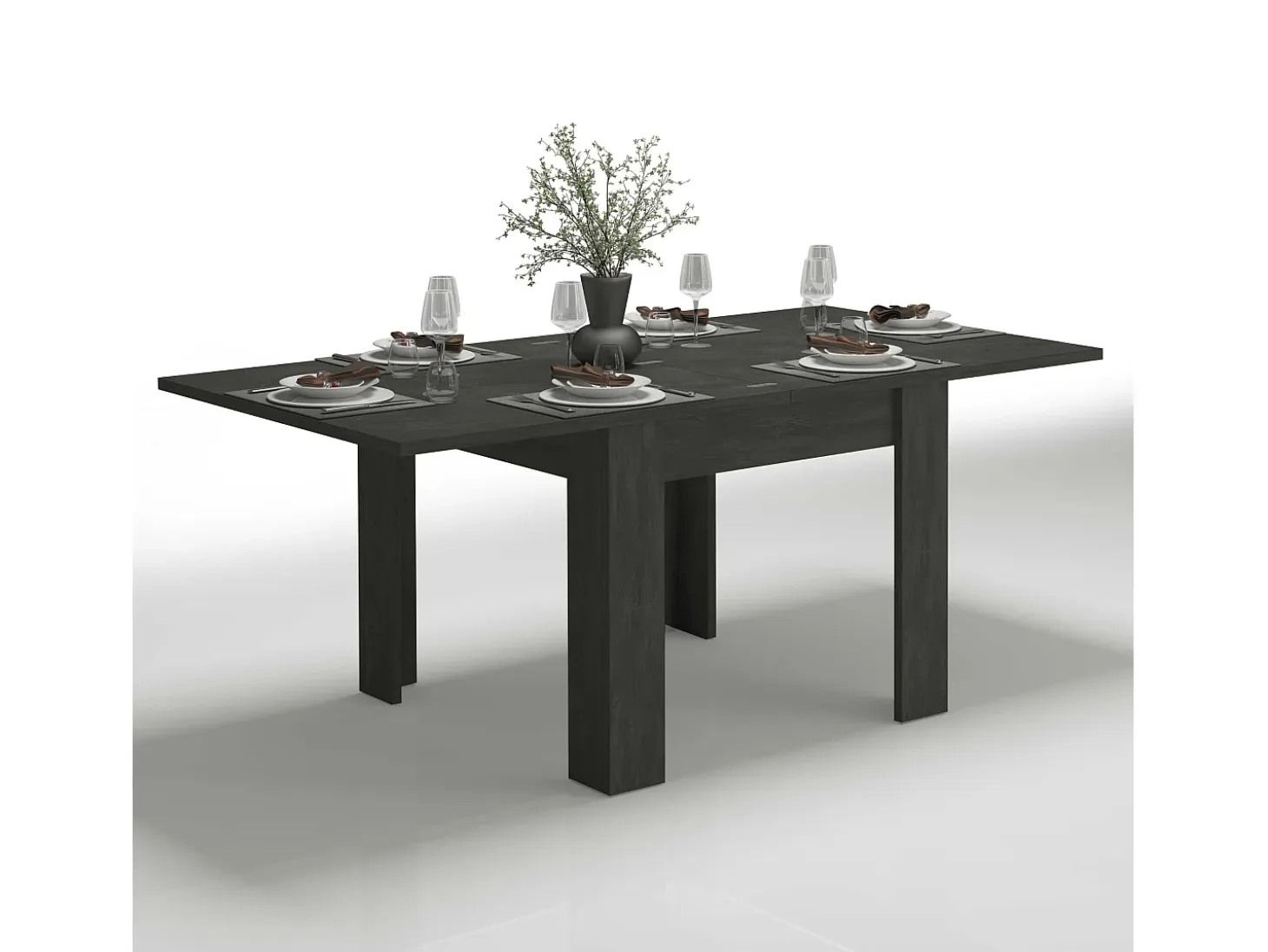Mesa para salón de diseño moderno 90-180x90cm Jesi Liber Ardesia