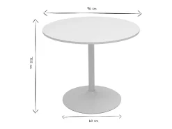 Mesa pequeña diseño blanca D90 CALISTA