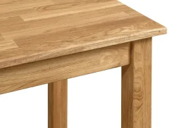 Mesa pequeña rectangular de madera maciza de roble Leny 90 cm