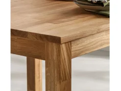 Mesa pequeña rectangular de madera maciza de roble Leny 90 cm