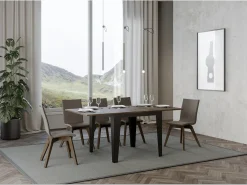 Mesa plegable cuadrada 90x90/180 cm Librio-Color Natural