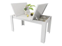 Mesa plegable para comedor - con espacio de almacenamiento - estilo moderno - Blanco