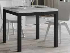 Mesa plegable pequeña cuadrada 90x90/180 cm Dova-Color Blanco