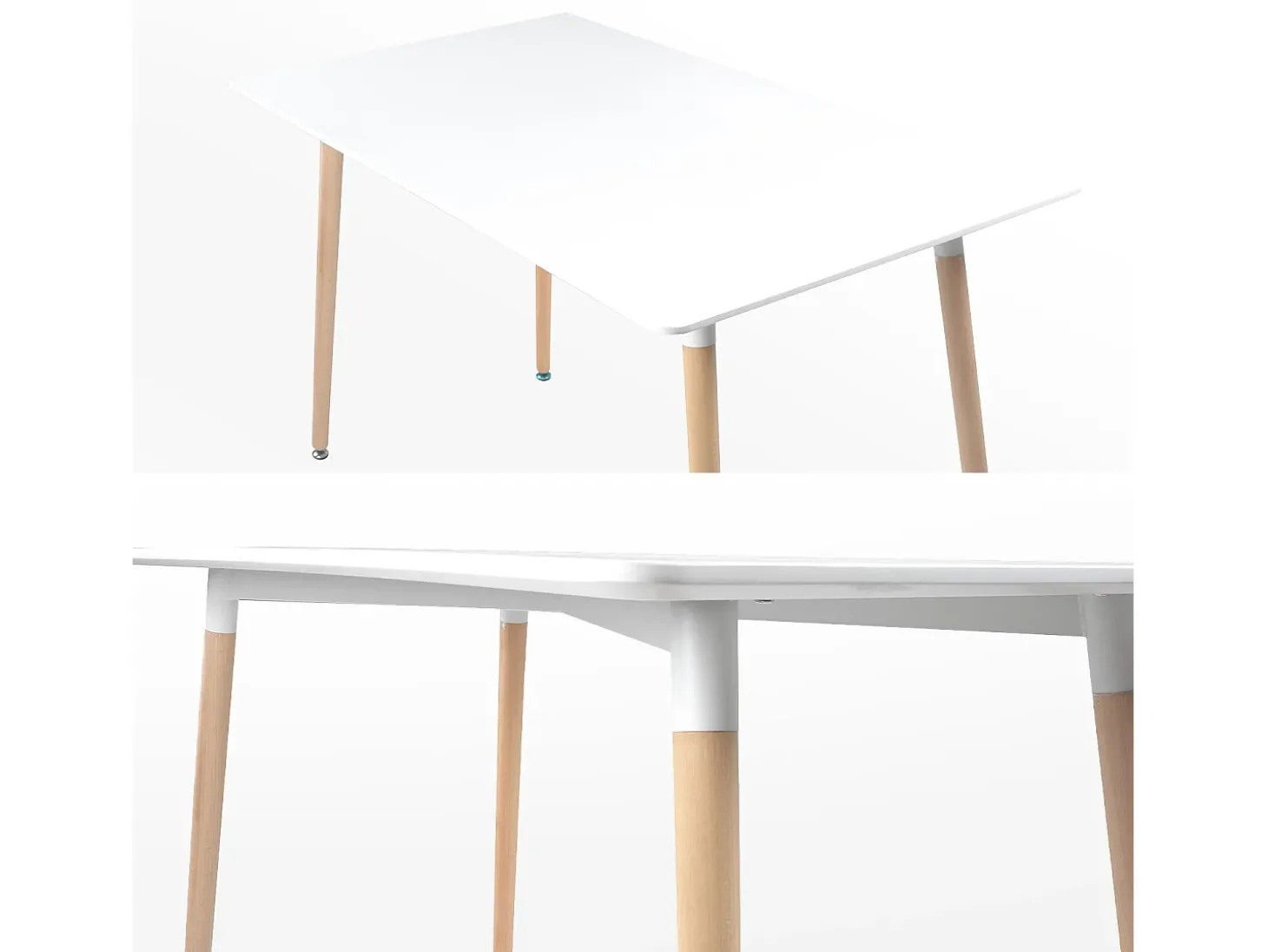 Mesa rectangular 120 × 70cm blanca PIA