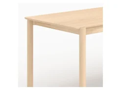 Mesa rectangular de chapa de fresno efecto blanqueado 6 plazas - Irène