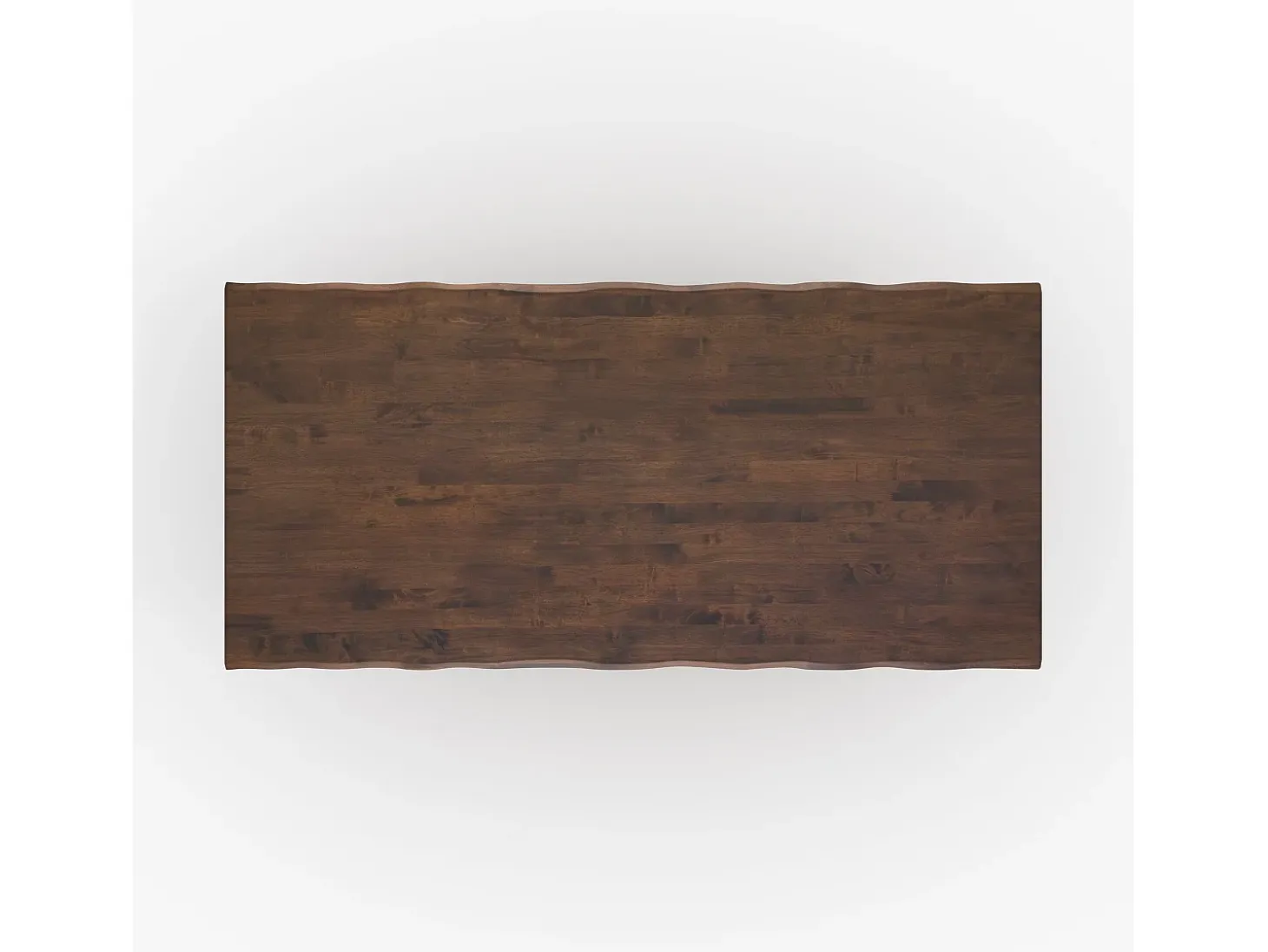 Mesa rectangular de madera maciza de hevea oscura 8 personas - Robin