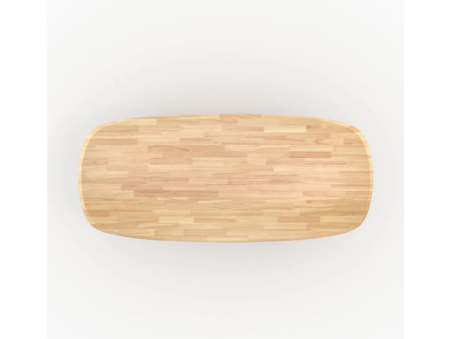 Mesa rectangular de madera maciza de hevea clara 10 plazas - Aladin