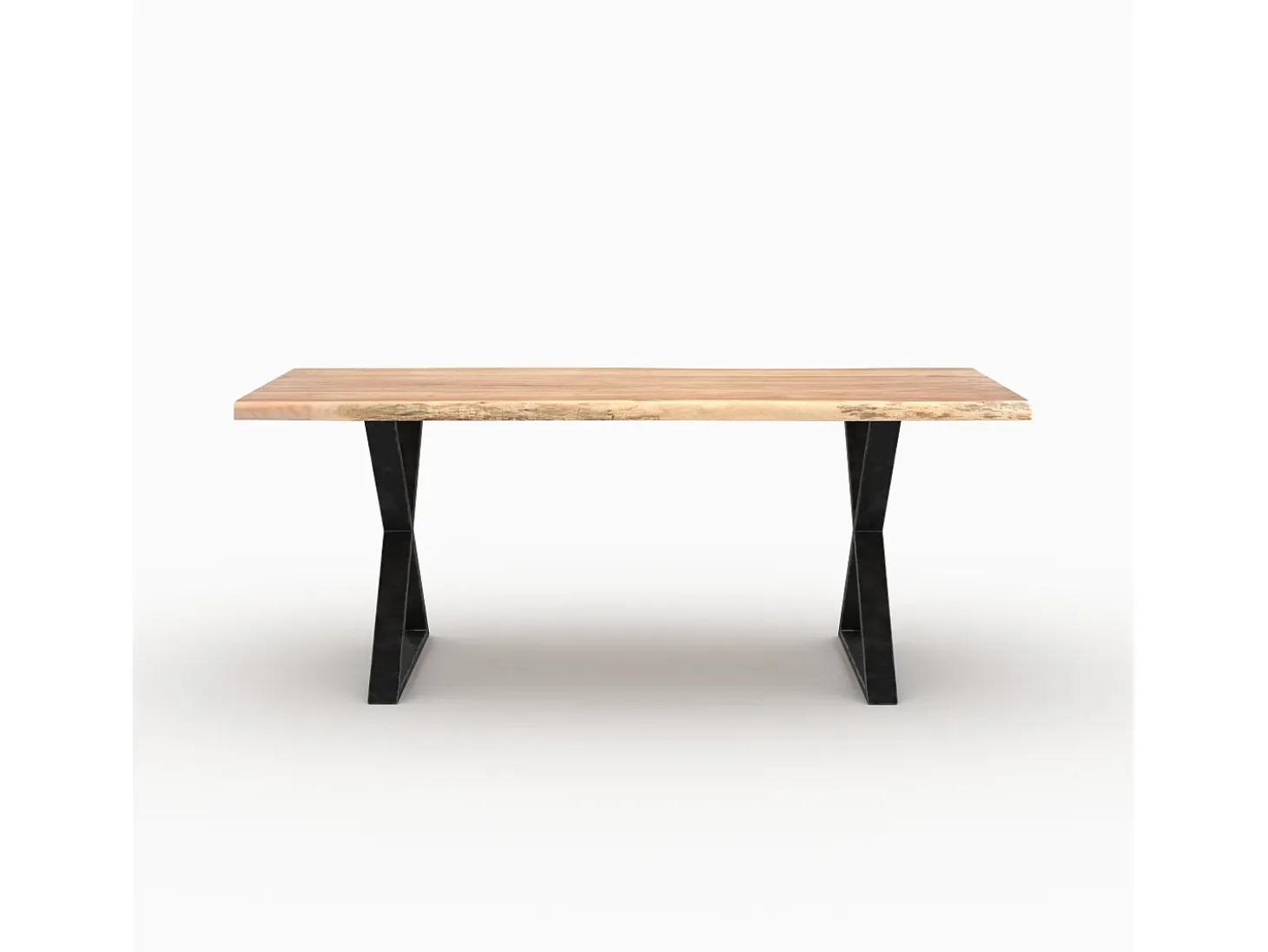 Mesa rectangular de madera maciza de acacia para 6 personas - Gia