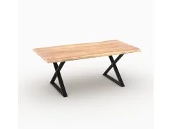 Mesa rectangular de madera maciza de acacia para 6 personas - Gia