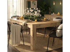 Mesa rectangular de roble 180 cm con botellero Polypody
