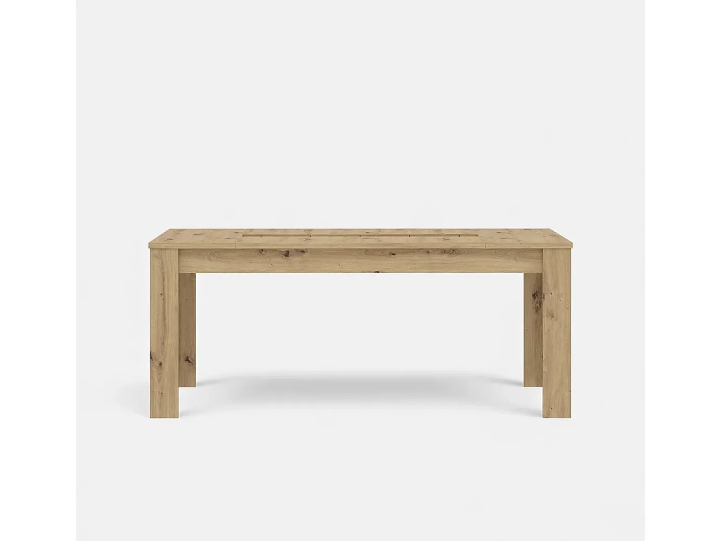 Mesa rectangular de roble 180 cm con botellero Polypody