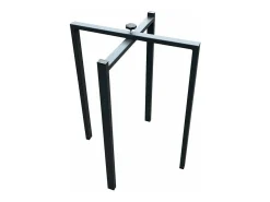Mesa rectangular extensible blanca y madera clara 180 a 440 cm Ribo-Soporte 4 pies