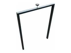 Mesa rectangular extensible hormigón gris y blanco 180 a 440 cm Ribo-Soporte 4 pies