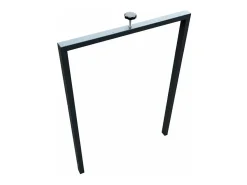 Mesa rectangular extensible blanca y madera clara 180 a 440 cm Ribo-Base y soporte con ruedas
