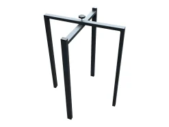 Mesa rectangular extensible blanca y madera clara 130 a 234 cm Ribo-Base y soporte con ruedas
