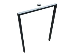 Mesa rectangular extensible blanca y madera clara 130 a 234 cm Ribo-Base y soporte con ruedas