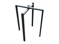 Mesa rectangular extensible blanca y madera clara 130 a 234 cm Ribo-Soporte 4 pies