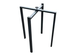 Mesa rectangular extensible madera blanca y nogal 180 a 440 cm Ribo-Soporte 4 pies