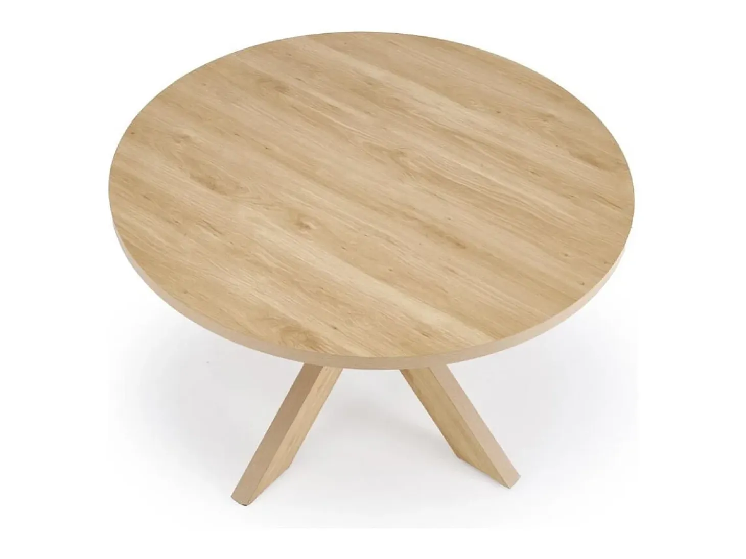 Mesa redonda de 105 cm en roble natural RAVI