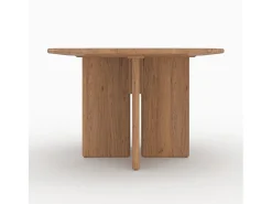 Mesa redonda de madera de olmo 4 personas - Gulia